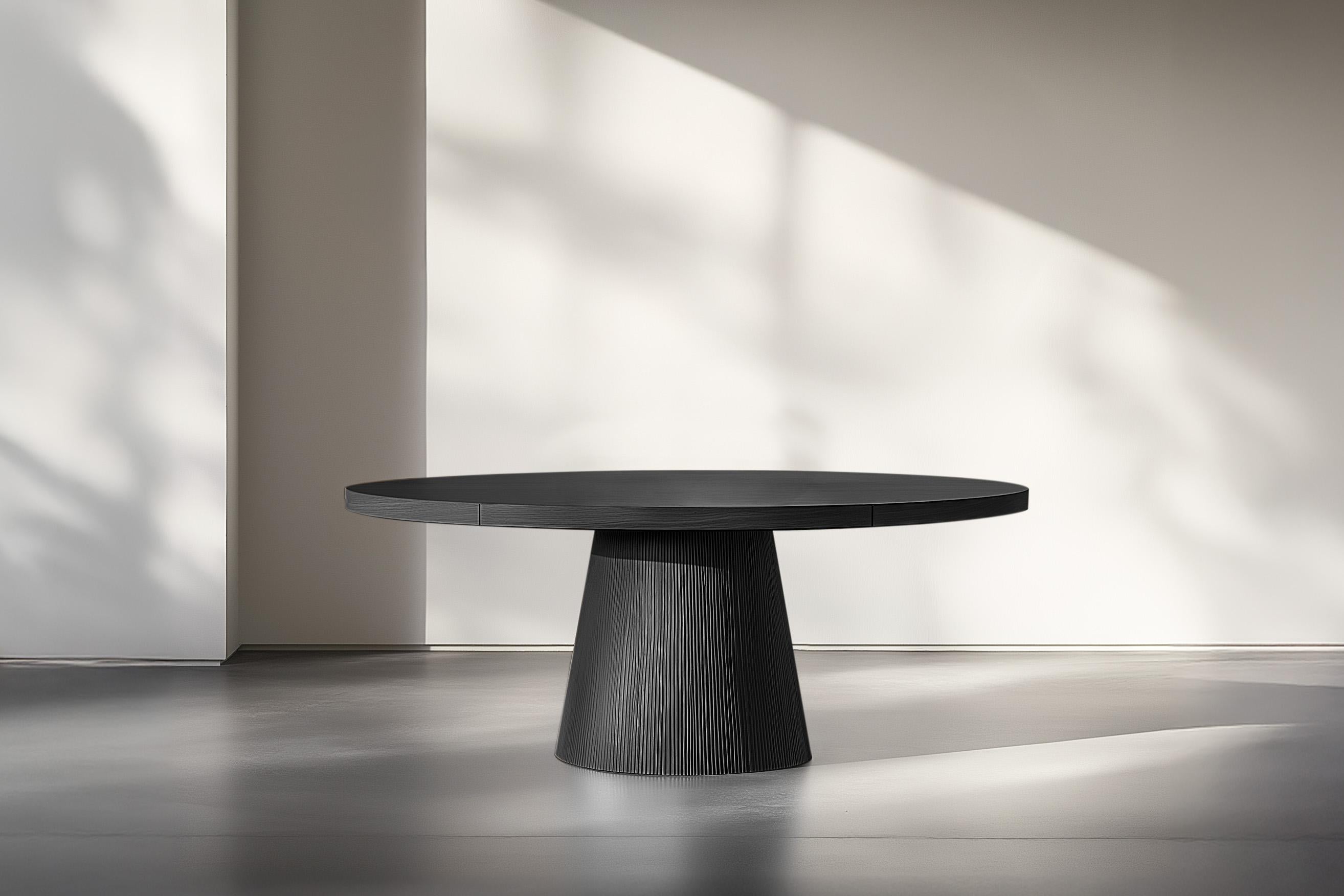 No10 Mesa de comedor Scarpa de NONO - Tapa redonda de madera con base escultural Moderno en venta