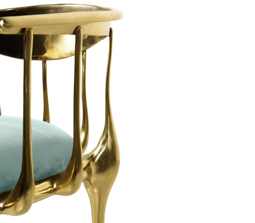 Nº11 Dining Chair in Solid Brass by Boca do Lobo For Sale 1