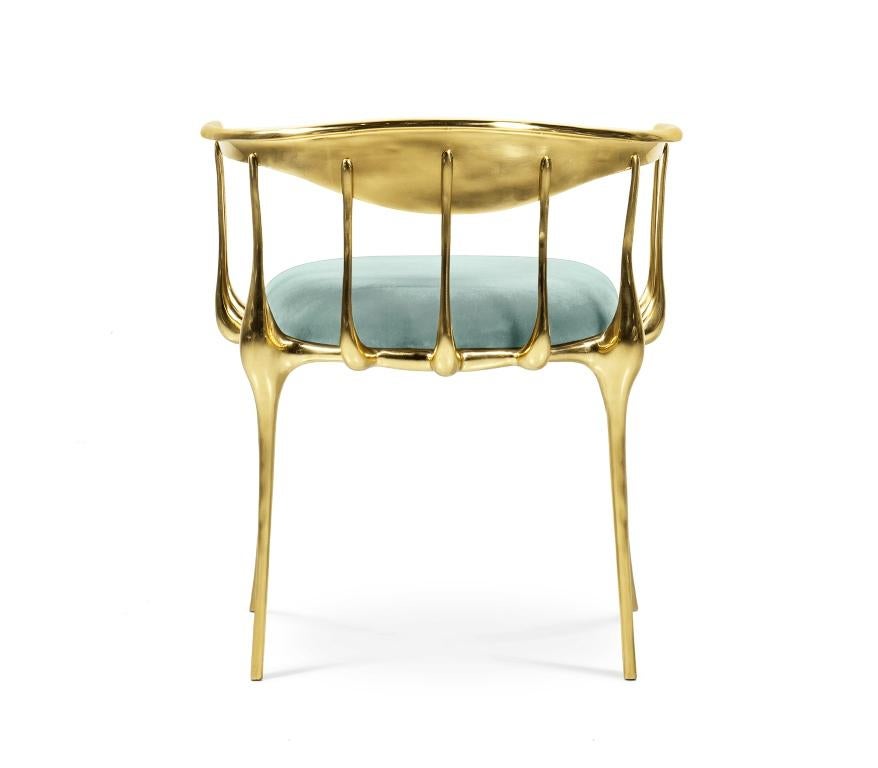 Nº11 Dining Chair in Solid Brass by Boca do Lobo For Sale 2