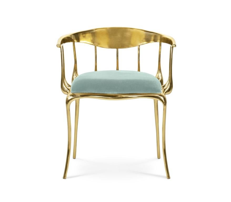 Nº11 Dining Chair in Solid Brass by Boca do Lobo For Sale 3