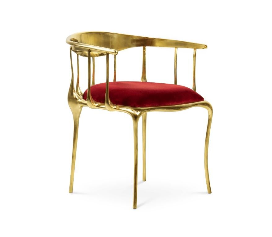 Nº11 Dining Chair in Solid Brass by Boca do Lobo For Sale 4