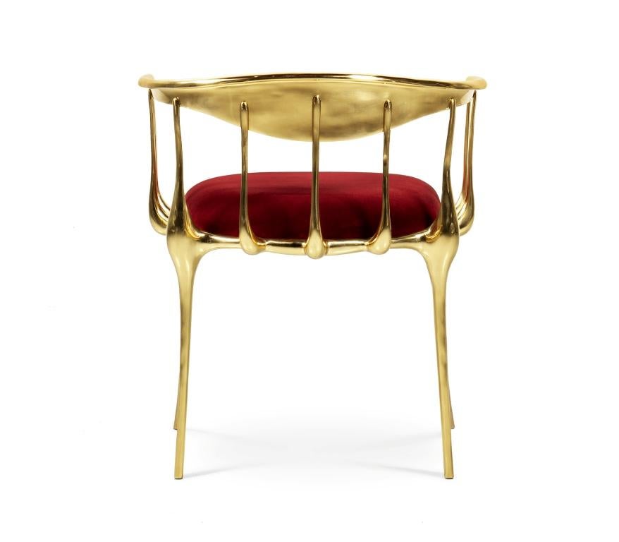Nº11 Dining Chair in Solid Brass by Boca do Lobo For Sale 5