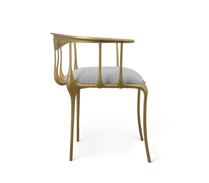 Contemporary Nº11 Dining Chair in Solid Brass by Boca do Lobo For Sale