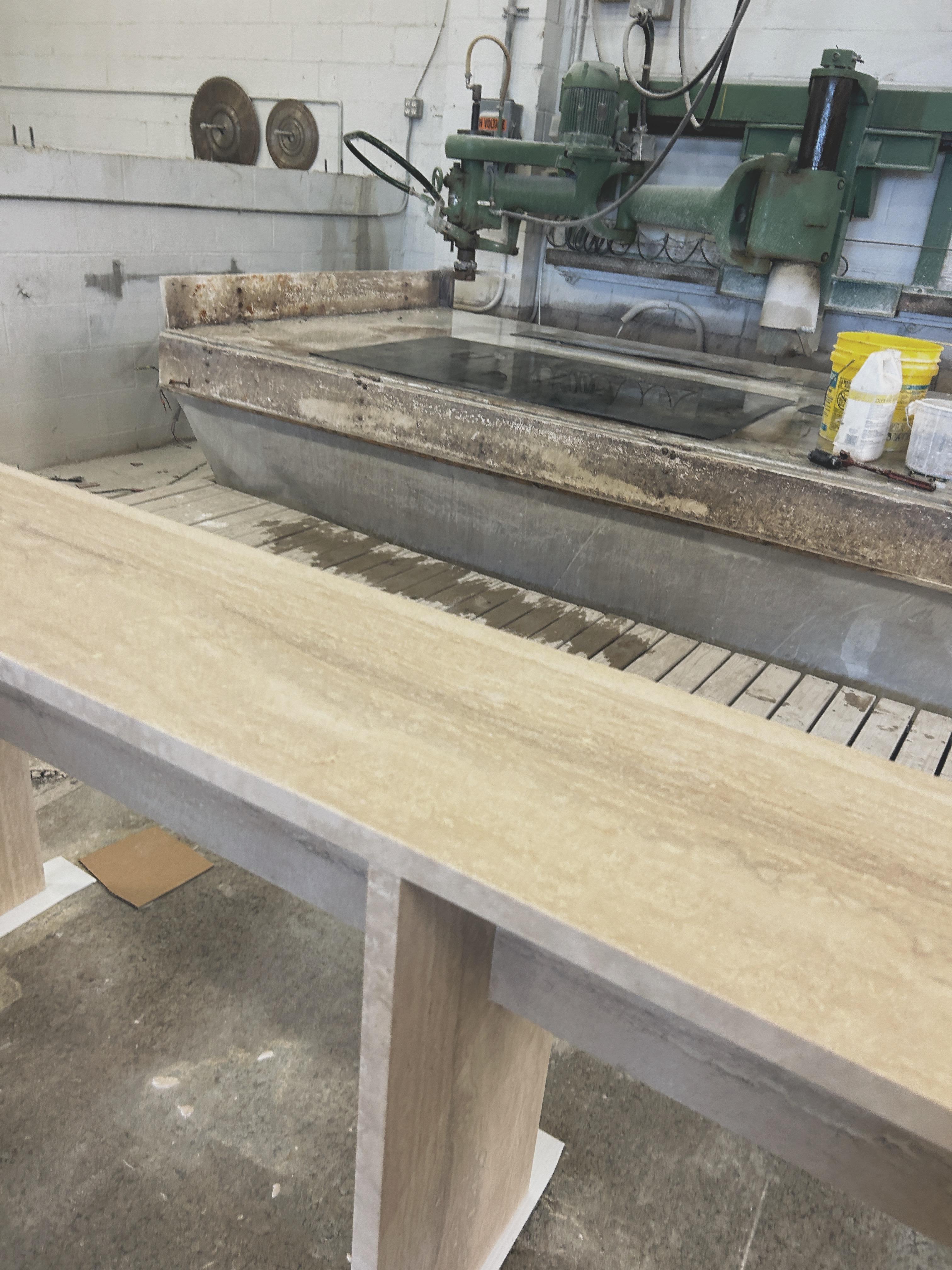 Contemporary Nº113 Vein-cut Romano Travertine Console Table by Amee Allsop For Sale