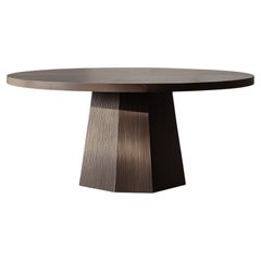 No13 Scarpa Round Dining Table – Sculptural Cylindrical Base by Joel Escalona