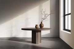 Tavolo in legno Scarpa No14 di NONO - Piano rotondo con base solida personalizzabile