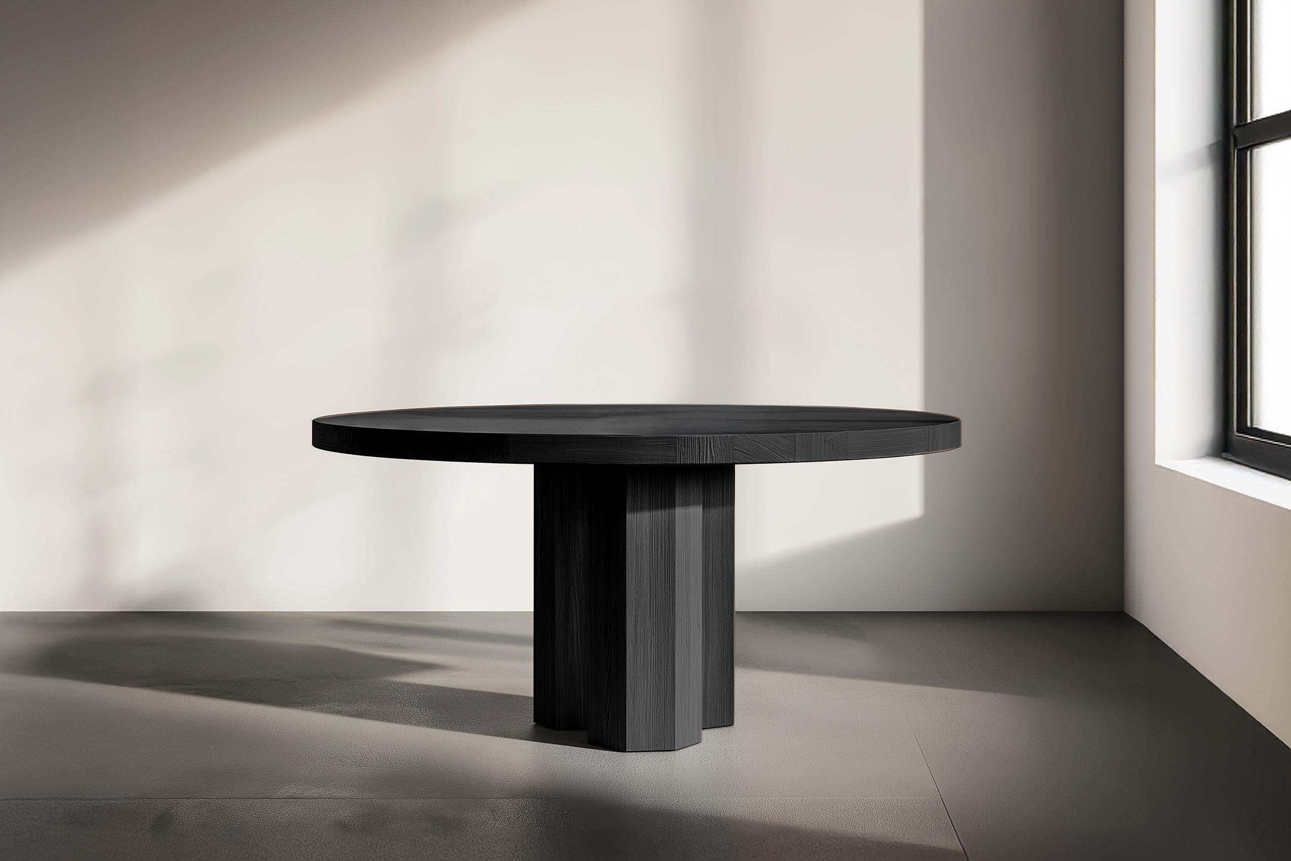 No14 Scarpa Holztisch von NONO - Runde Platte mit anpassbarem Untergestell (Moderne) im Angebot