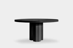 No14 Scarpa Wooden Table by NONO – Round Top with Customizable Solid Base