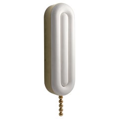 Nº159 Wall Lamp by Avoirdupois - A brass and porcelain sconce with pull chain
