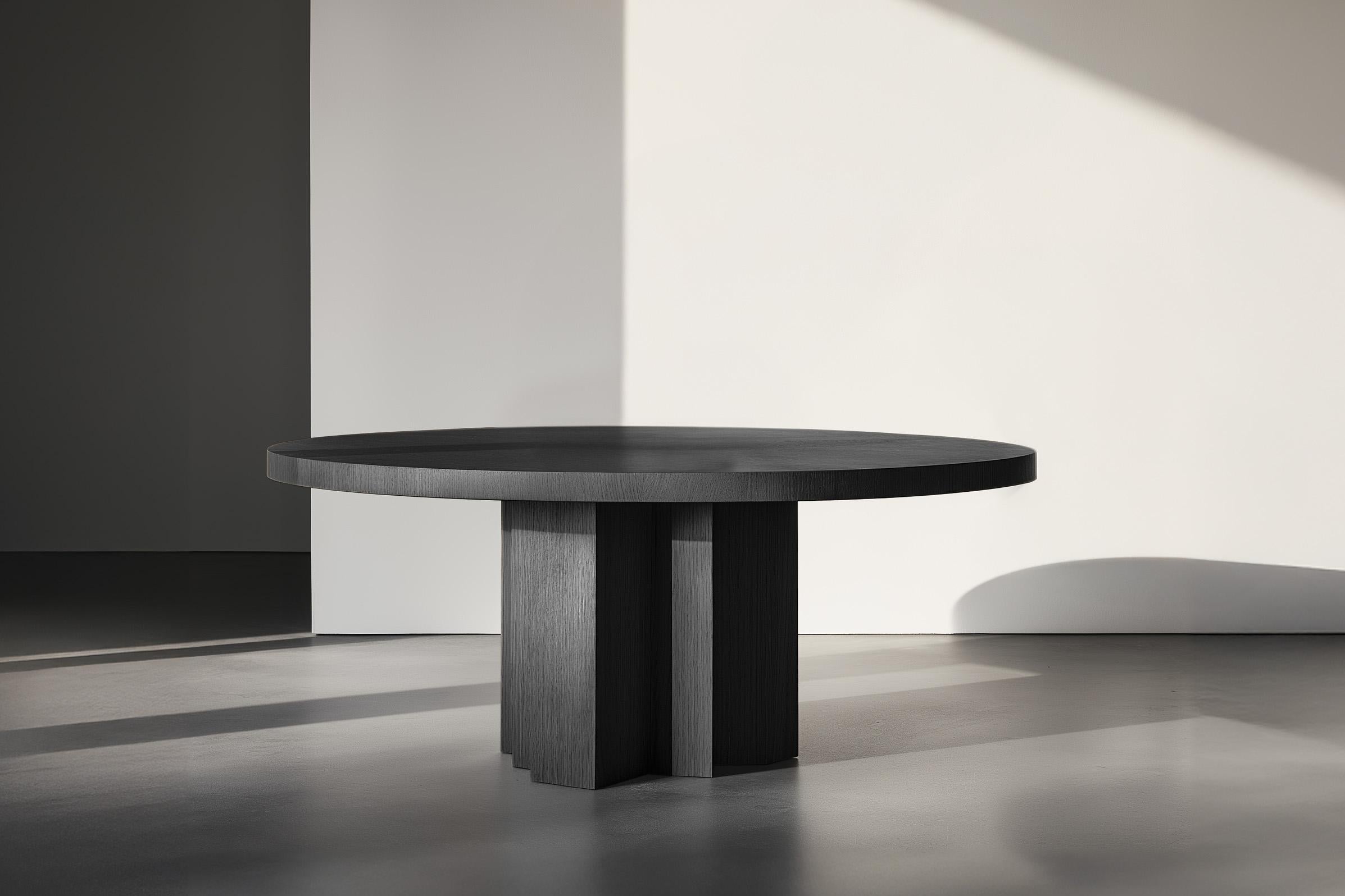 Moderne No17 Scarpa Dining Table - Made-to-Order Round Top and Solid Wood Base by Joel E en vente