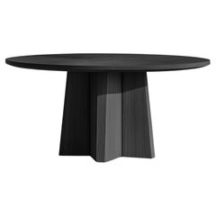 No20 Mesa de comedor Scarpa de NONO - Tapa redonda de madera con base cilíndrica