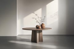 No21 Scarpa Dining Table – Round Top with Sculptural Cylindrical Base