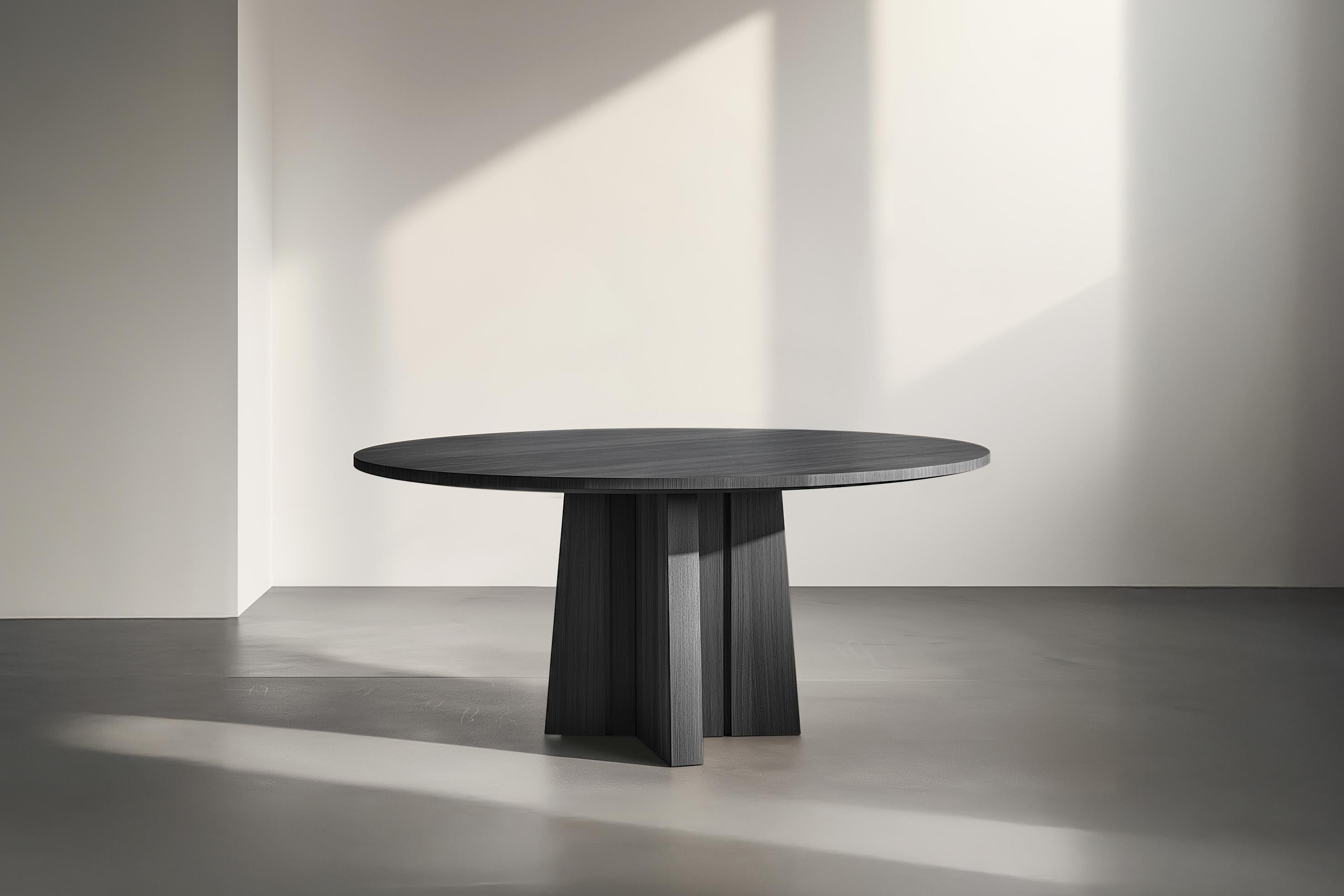 Modern No21 Scarpa Dining Table – Round Top with Sculptural Cylindrical Base For Sale