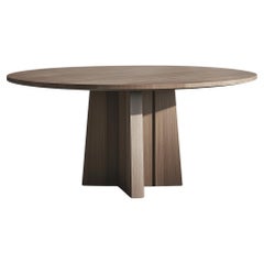 No21 Scarpa Dining Table – Round Top with Sculptural Cylindrical Base
