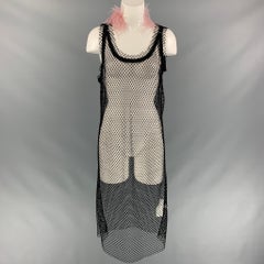 Nº21 Size 6 Black Pink Polyester Feathers Long Cocktail Dress