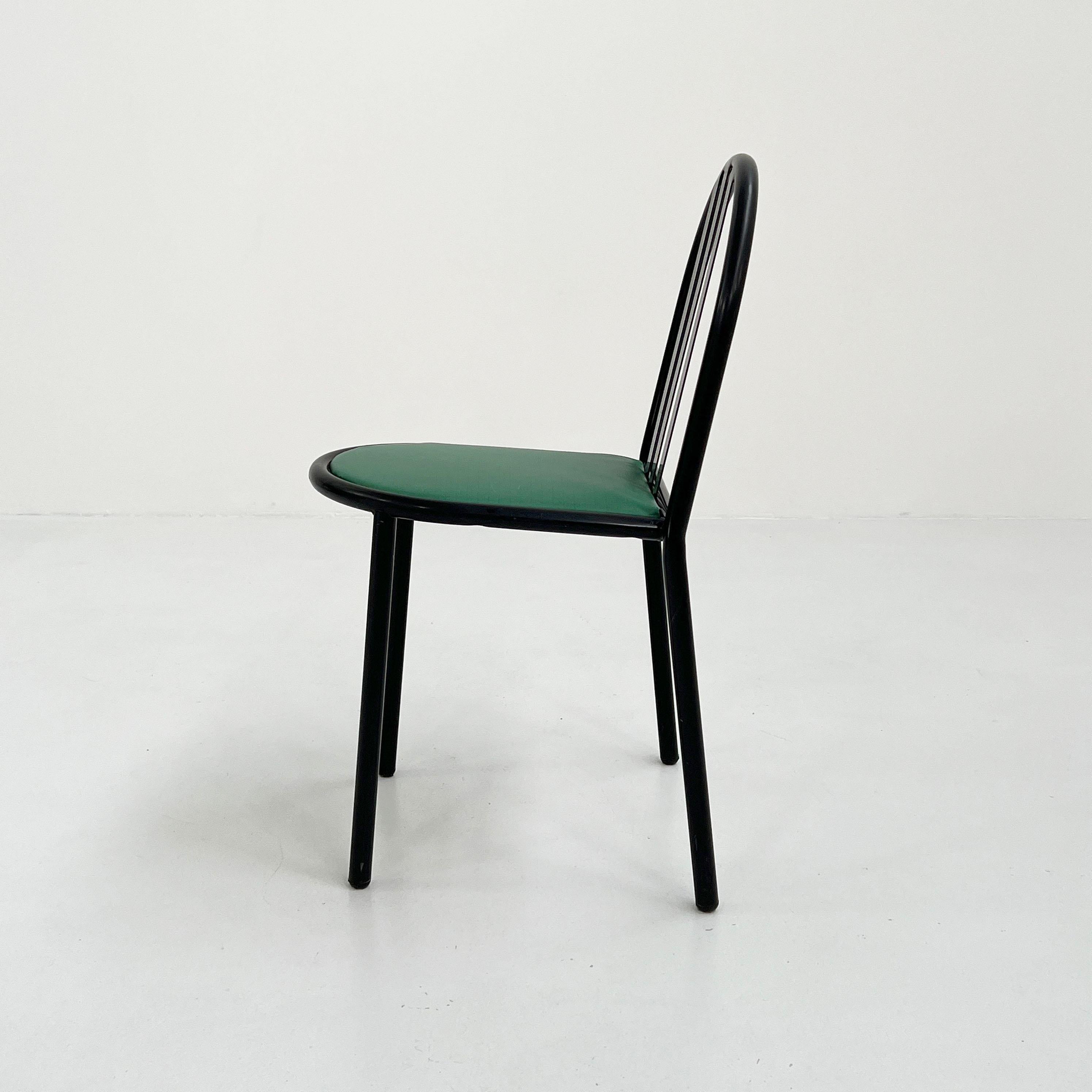 No.222 Chair with Green Seat by Robert Mallet-Stevens for Pallucco Italia, 1980s In Good Condition In Ixelles, Bruxelles