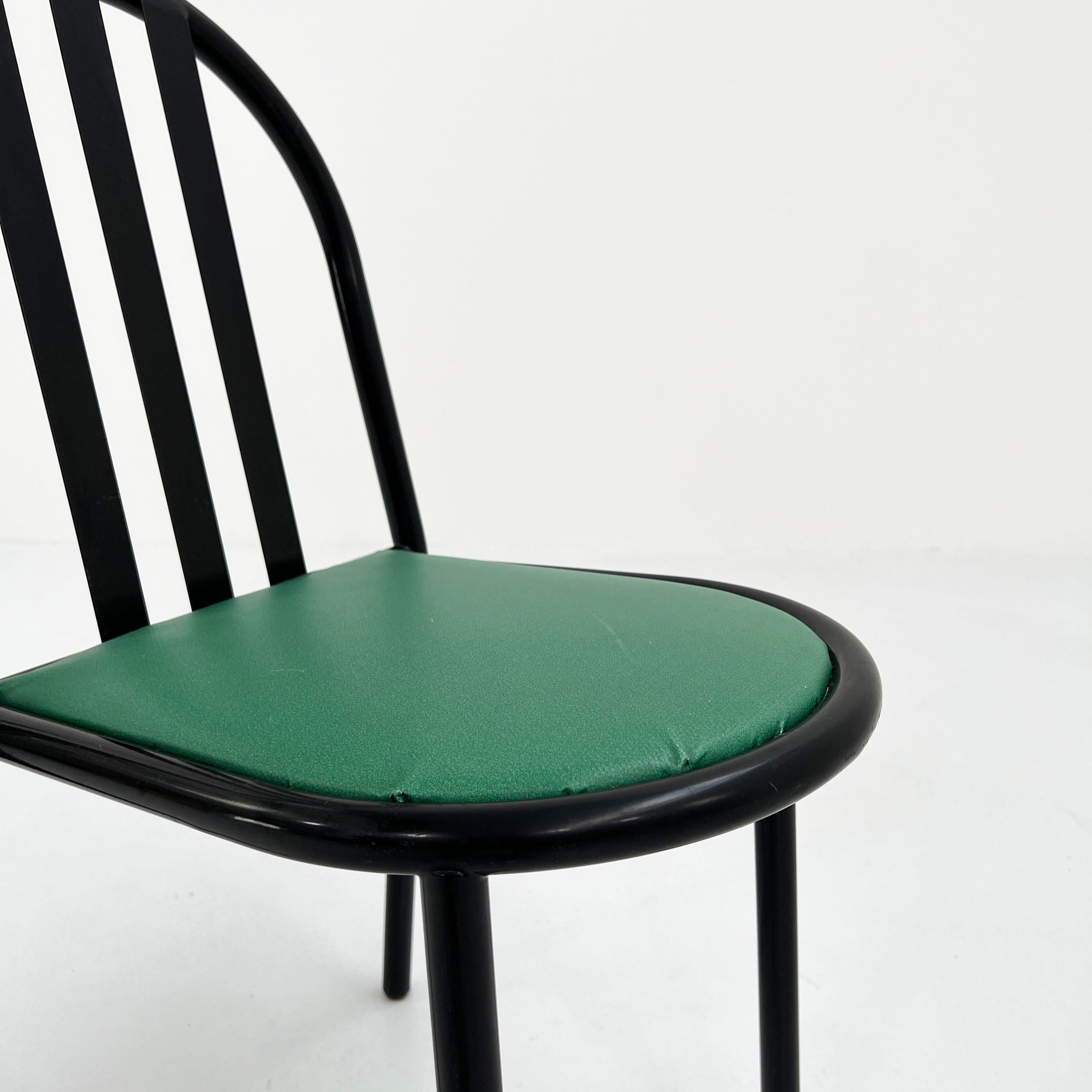 Metal No.222 Chair with Green Seat by Robert Mallet-Stevens for Pallucco Italia, 1980s