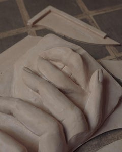 Marcela Cure Female Face and Hand Wall Art Sculpture Resin and Stone - Number 23