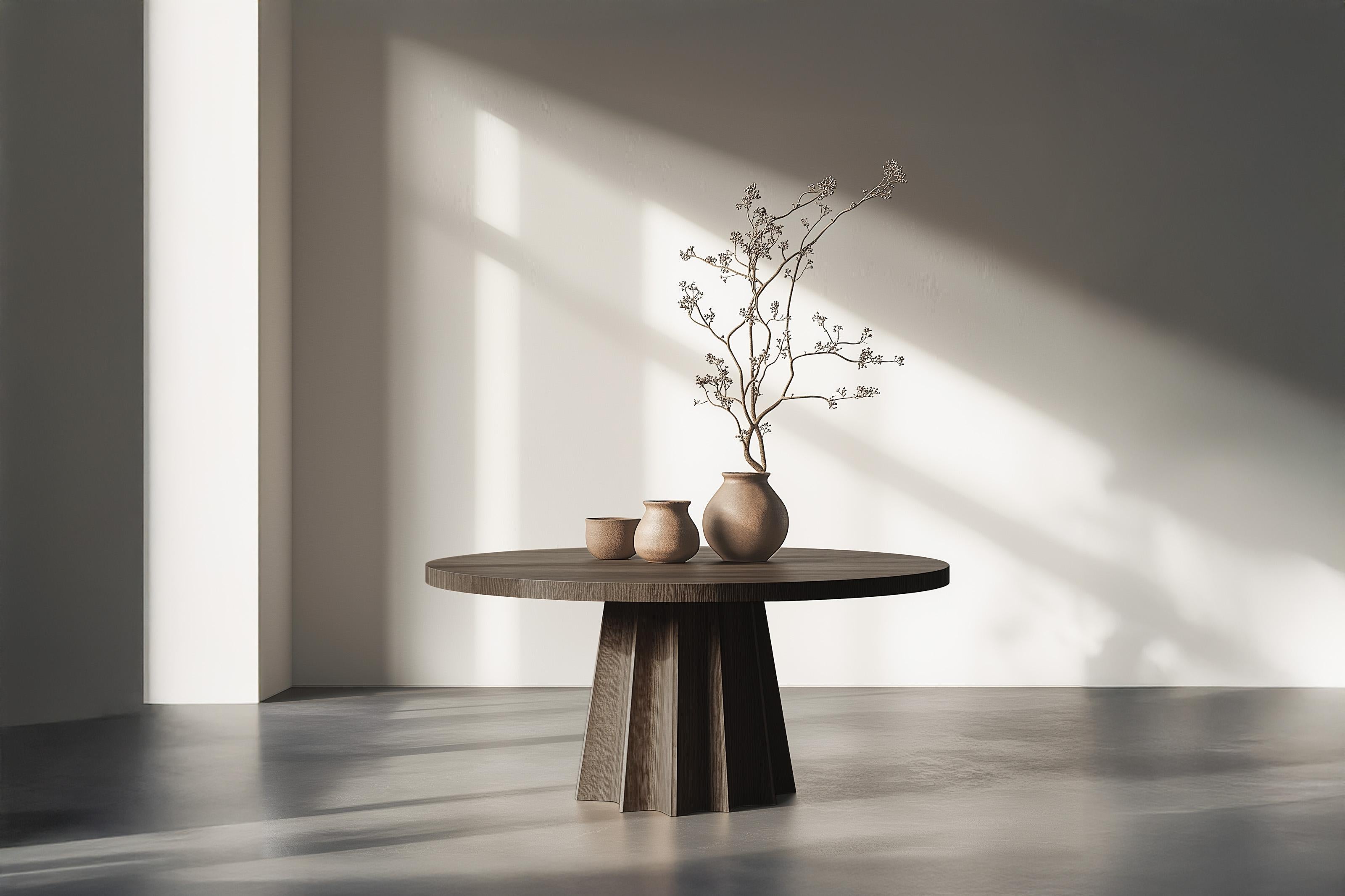 No25 Scarpa Table – Made-to-Order Round Dining Table with Cylindrical Wooden Base
———

Introducing the Scarpa Collection, a homage to the legendary Italian architect and designer, Carlo Scarpa. Known for his mastery of materials and precise