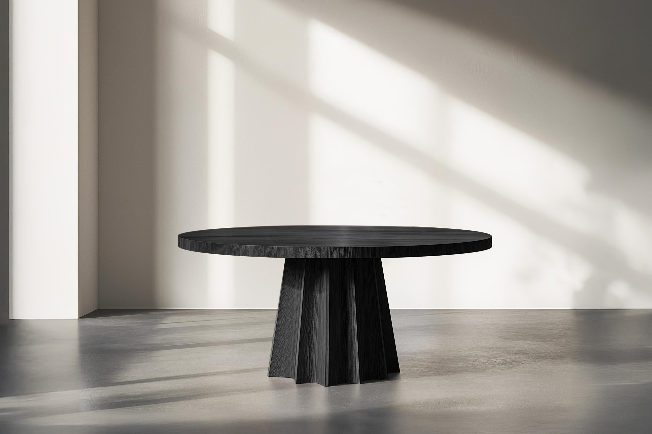 Modern No25 Scarpa Table – Made-to-Order Round Dining Table with Cylindrical Base For Sale