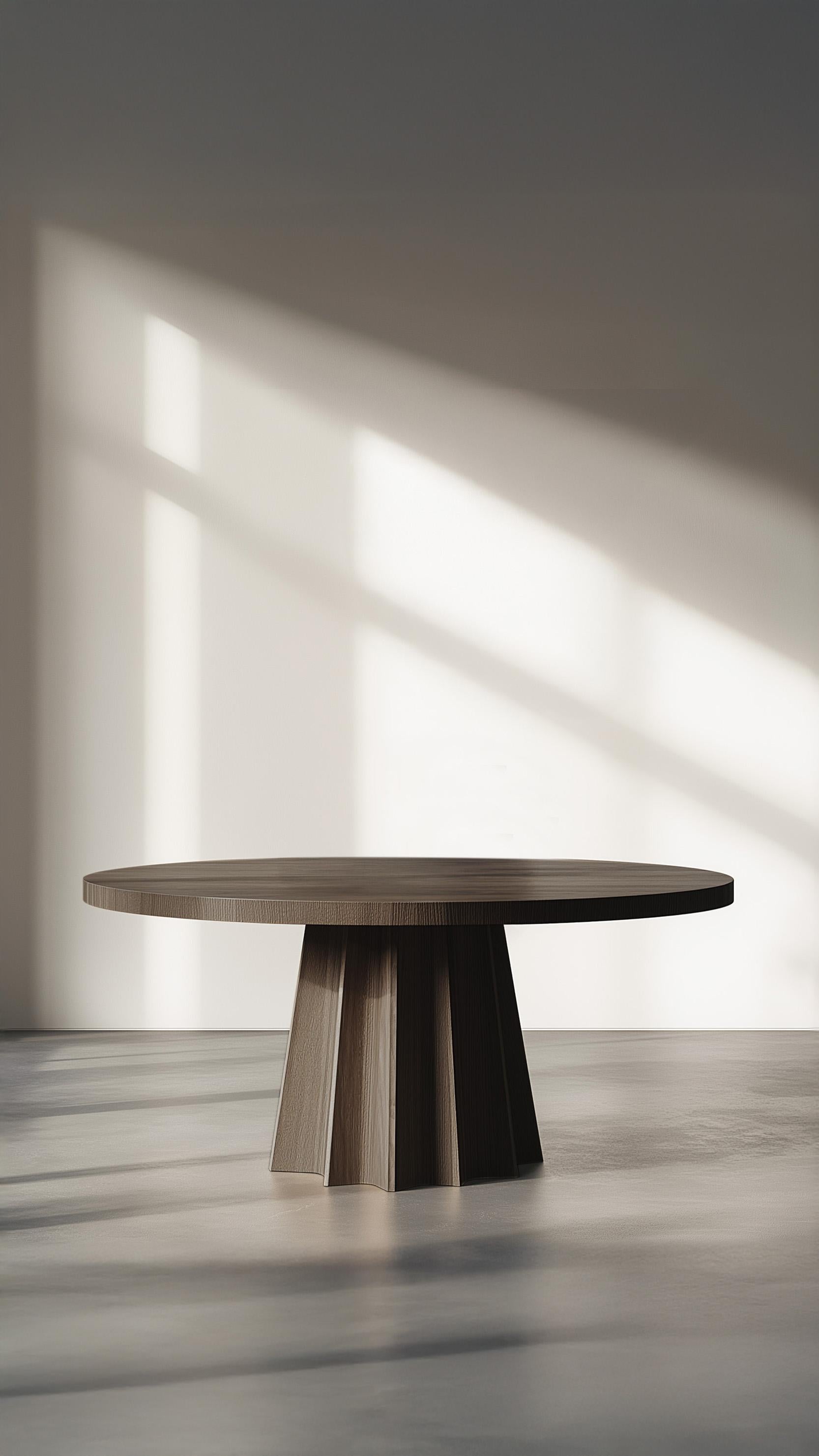 Mexican No25 Scarpa Table – Made-to-Order Round Dining Table with Cylindrical Base For Sale
