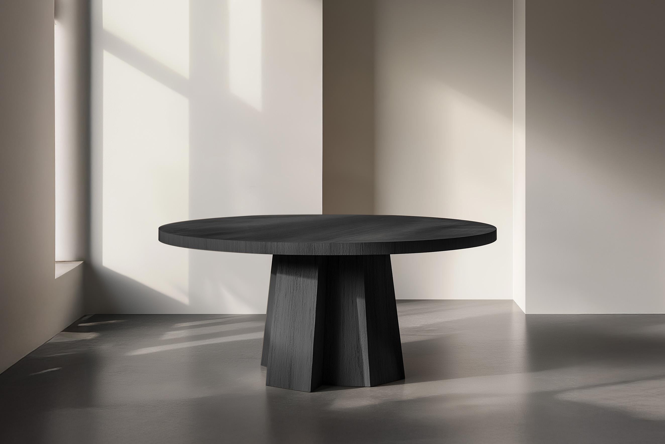 Moderne No26 Scarpa Wooden Dining Table - Round Solid Wood Top by Joel Escalona en vente