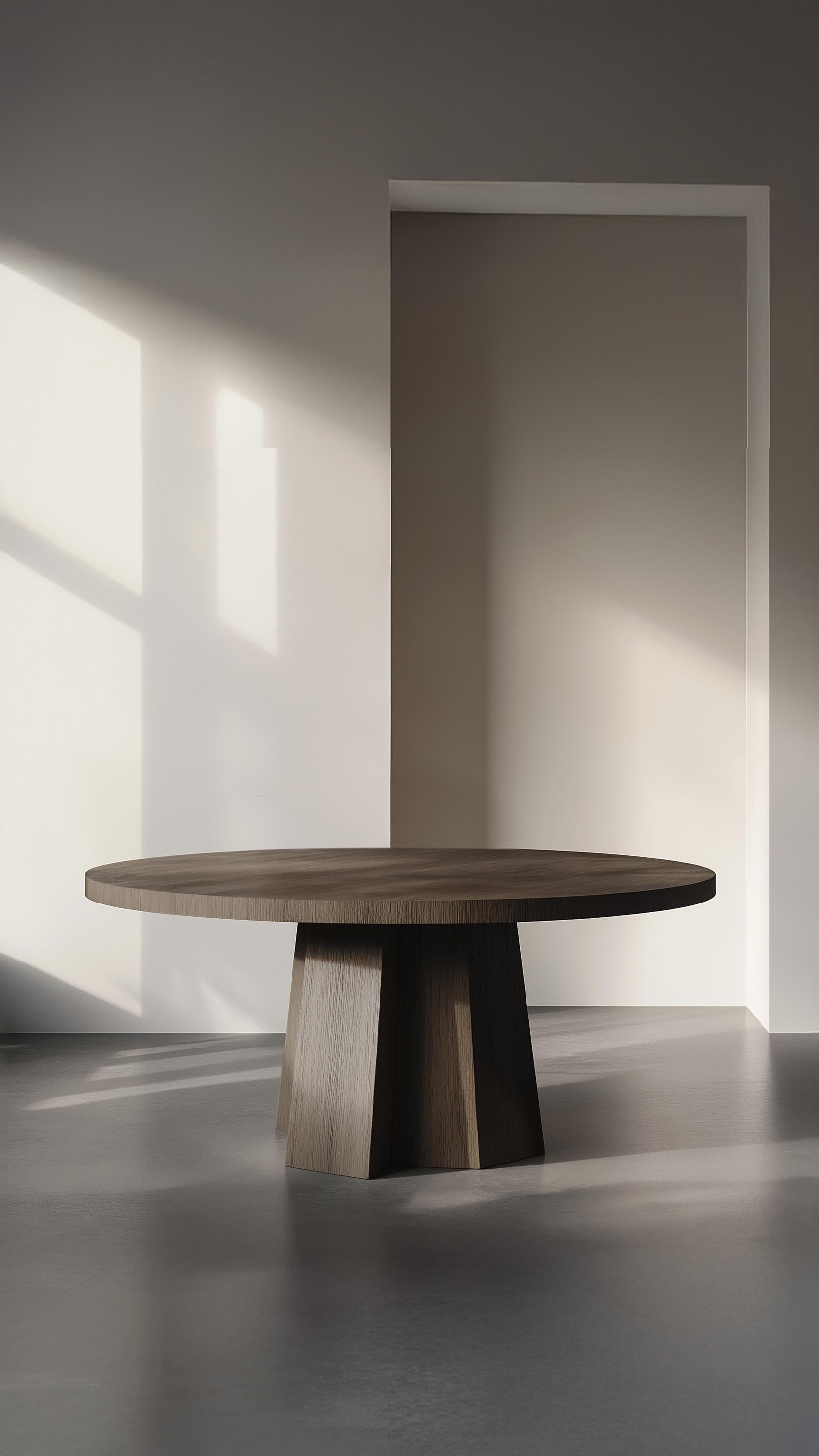 Mexicain No26 Scarpa Wooden Dining Table - Round Solid Wood Top by Joel Escalona en vente