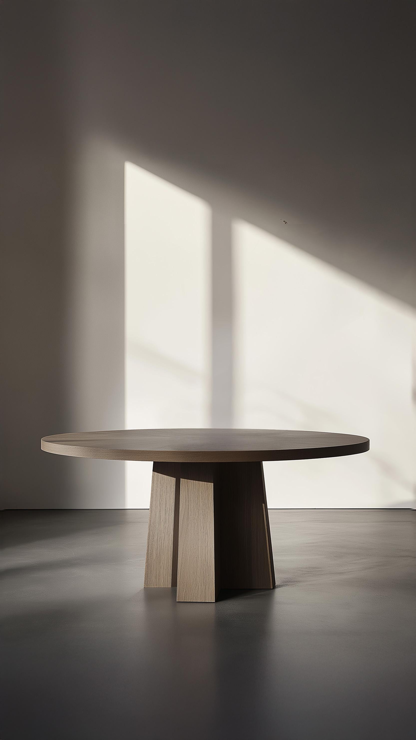 Mexican No28 Scarpa Table – Custom Round Dining Table in Solid Wood by Joel Escalona For Sale