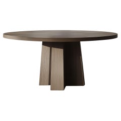 No28 Scarpa Table – Custom Round Dining Table in Solid Wood by Joel Escalona