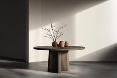 No29 Scarpa Wooden Table by NONO – Round Solid Top with Customizable Base