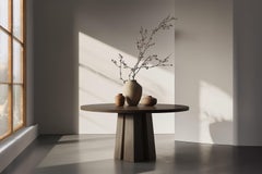 Tavolo da pranzo rotondo No31 Scarpa - Piano in legno massiccio personalizzato di Joel Escalona