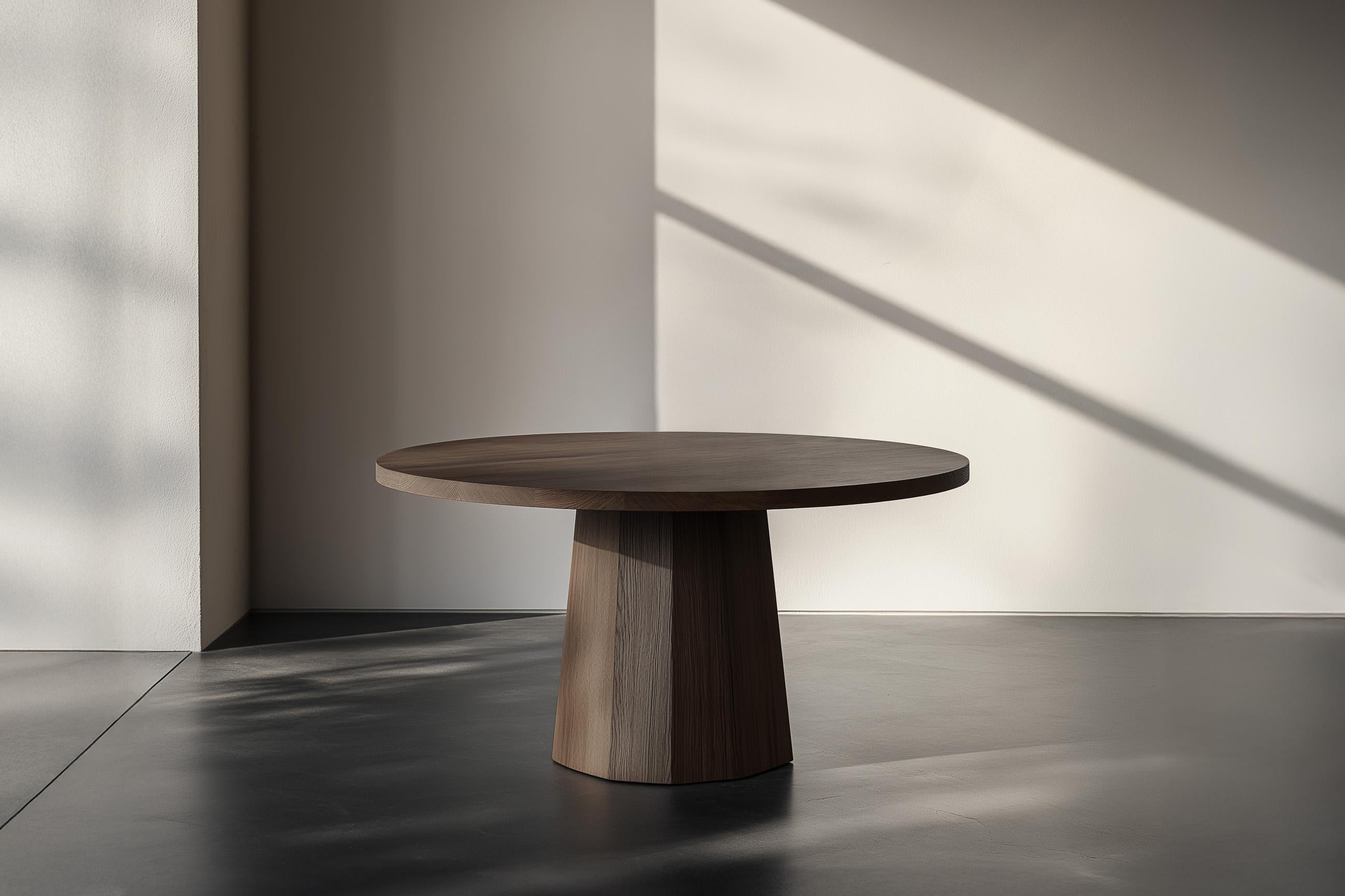 Modern No32 Scarpa Table by NONO – Sculptural Cylindrical Base and Round Top For Sale