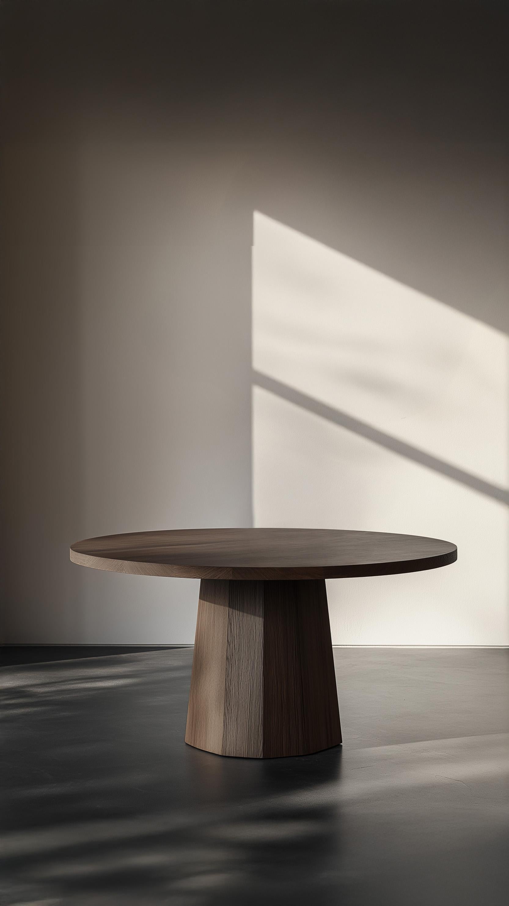Mexican No32 Scarpa Table by NONO – Sculptural Cylindrical Base and Round Top For Sale