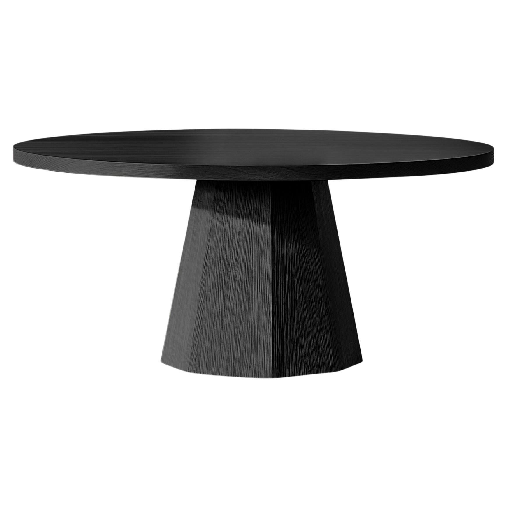 No33 Mesa de Comedor Scarpa - Tapa redonda con base de madera personalizable Joel Escalona en venta