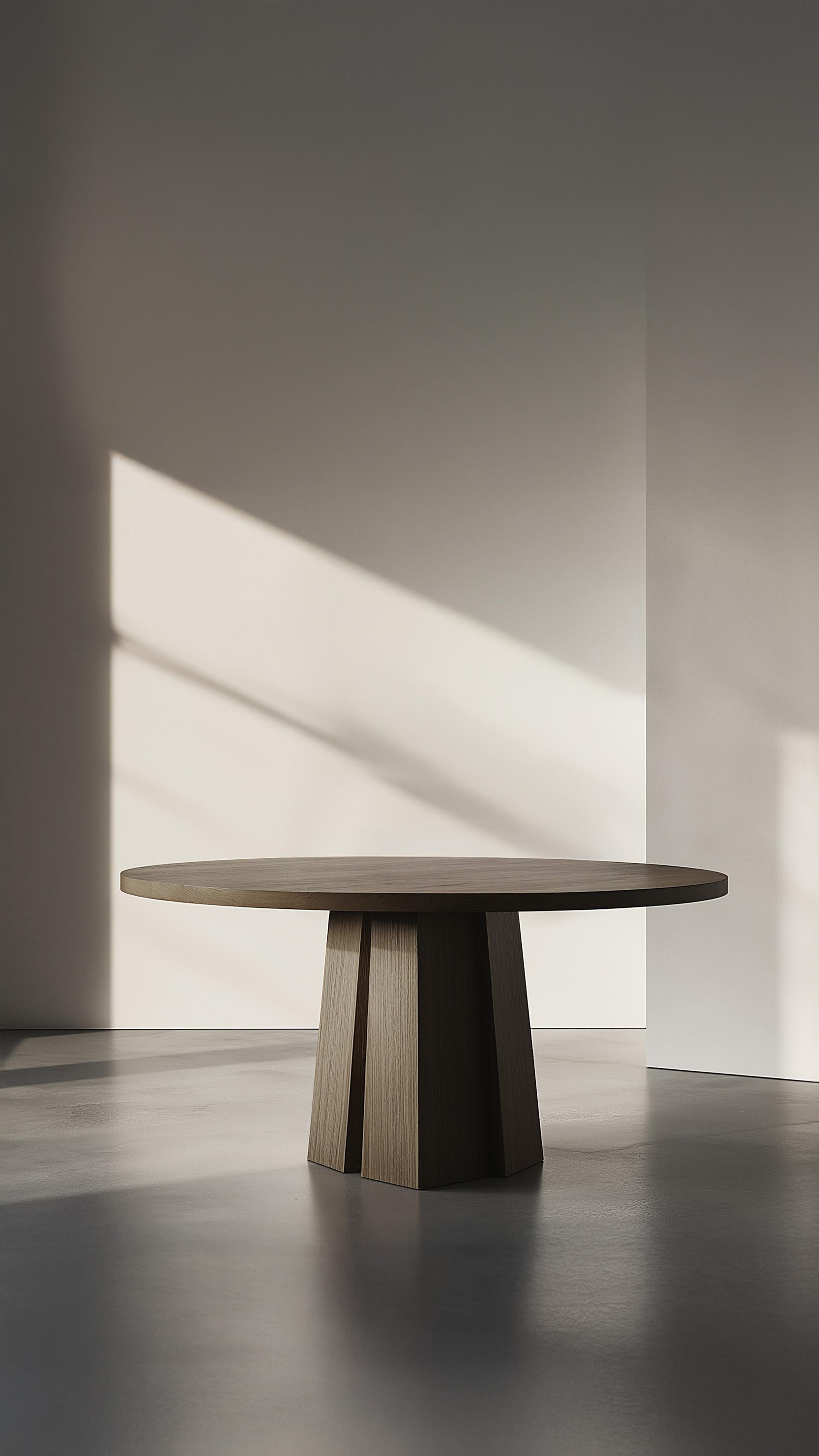 Mexican No34 Scarpa Dining Table by NONO – Solid Wood, Round Design, Made to Order For Sale
