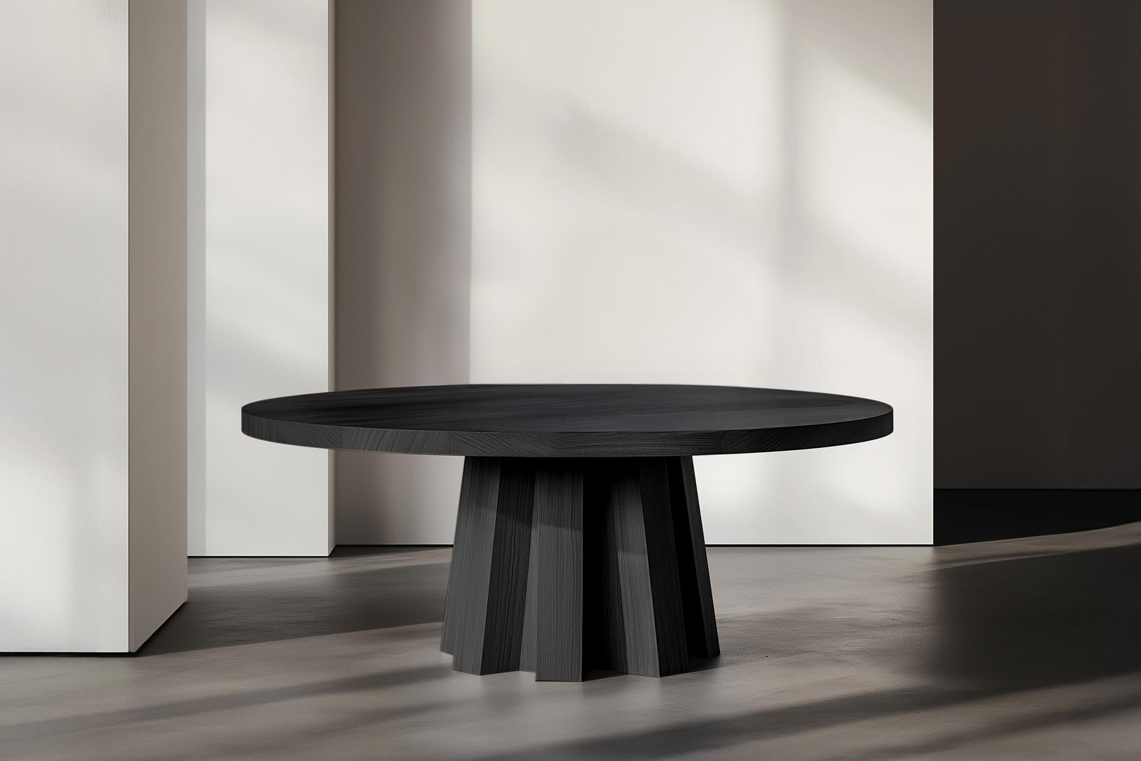 Modern No36 Scarpa Wooden Dining Table – Sculptural Round Design by NONO For Sale