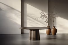 No37 Scarpa Dining Table – Solid Wood with Cylindrical Base by Joel Escalona