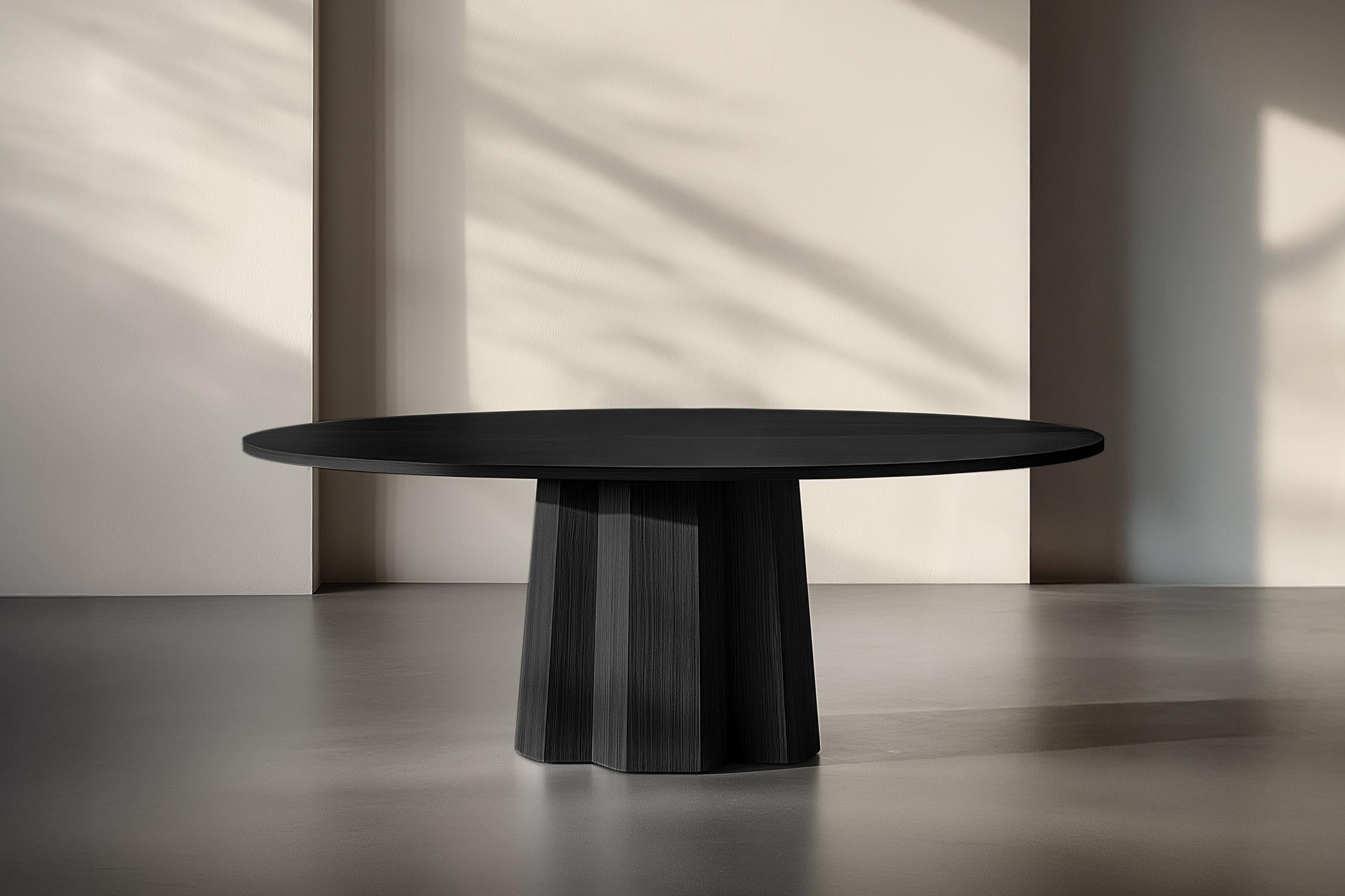 Moderne No37 Scarpa Dining Table - Solid Wood with Cylindrical Base by Joel Escalona en vente