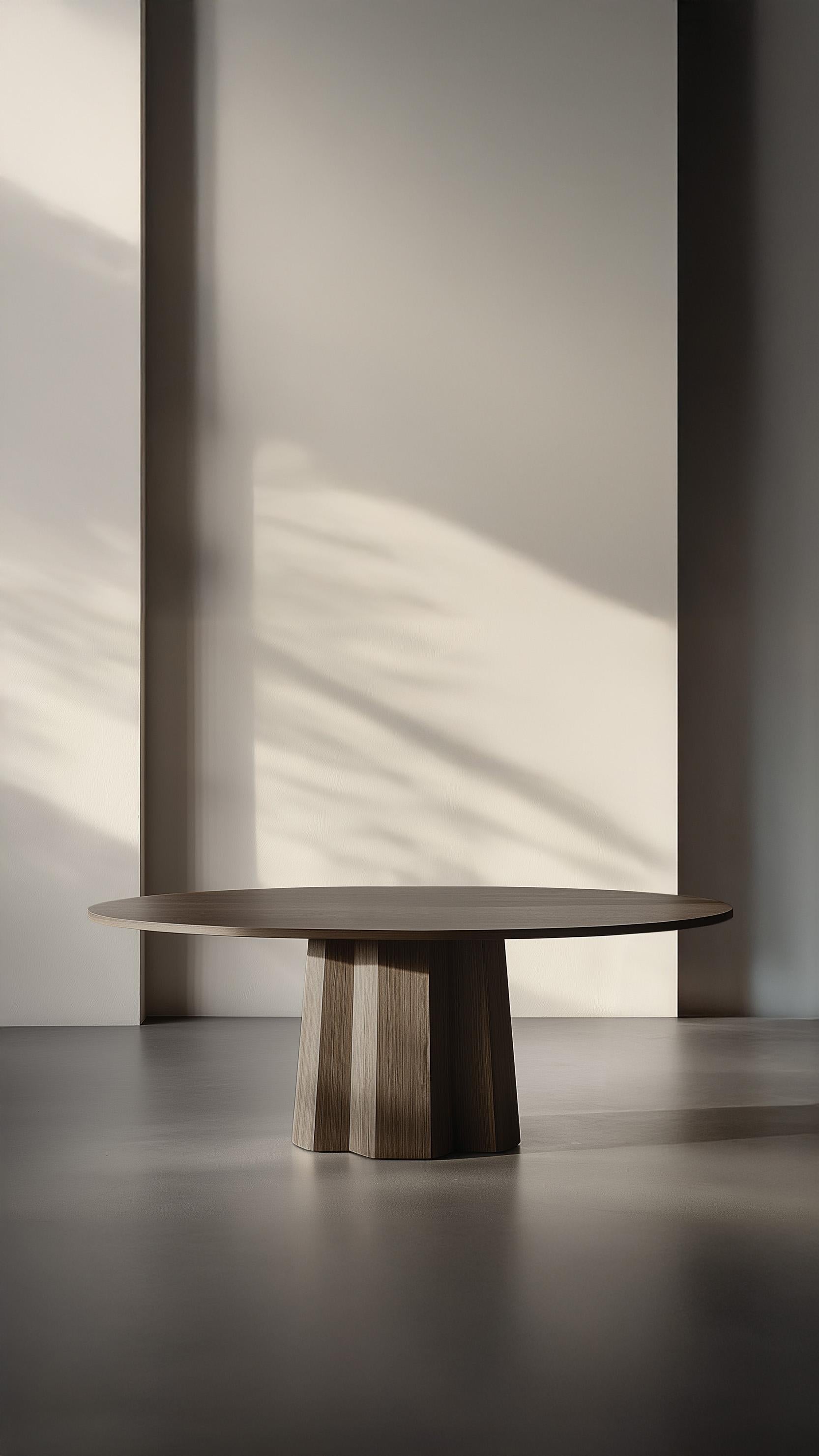 Mexicain No37 Scarpa Dining Table - Solid Wood with Cylindrical Base by Joel Escalona en vente