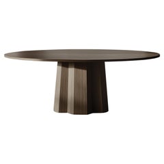 No37 Scarpa Dining Table – Solid Wood with Cylindrical Base by Joel Escalona