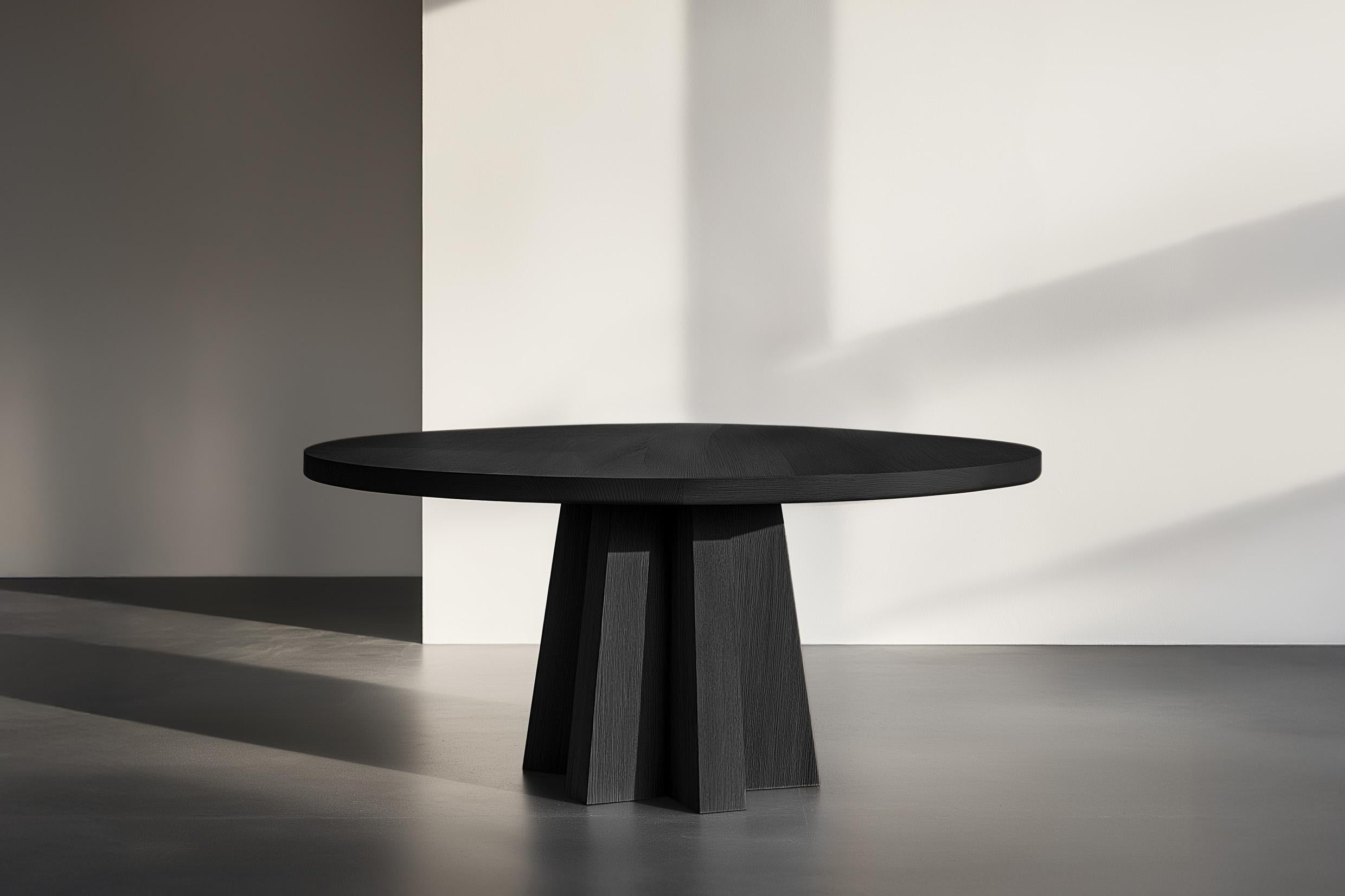 Moderne No39 Scarpa Round Dining Table - Cylindrical Sculptural Base by Joel Escalona en vente
