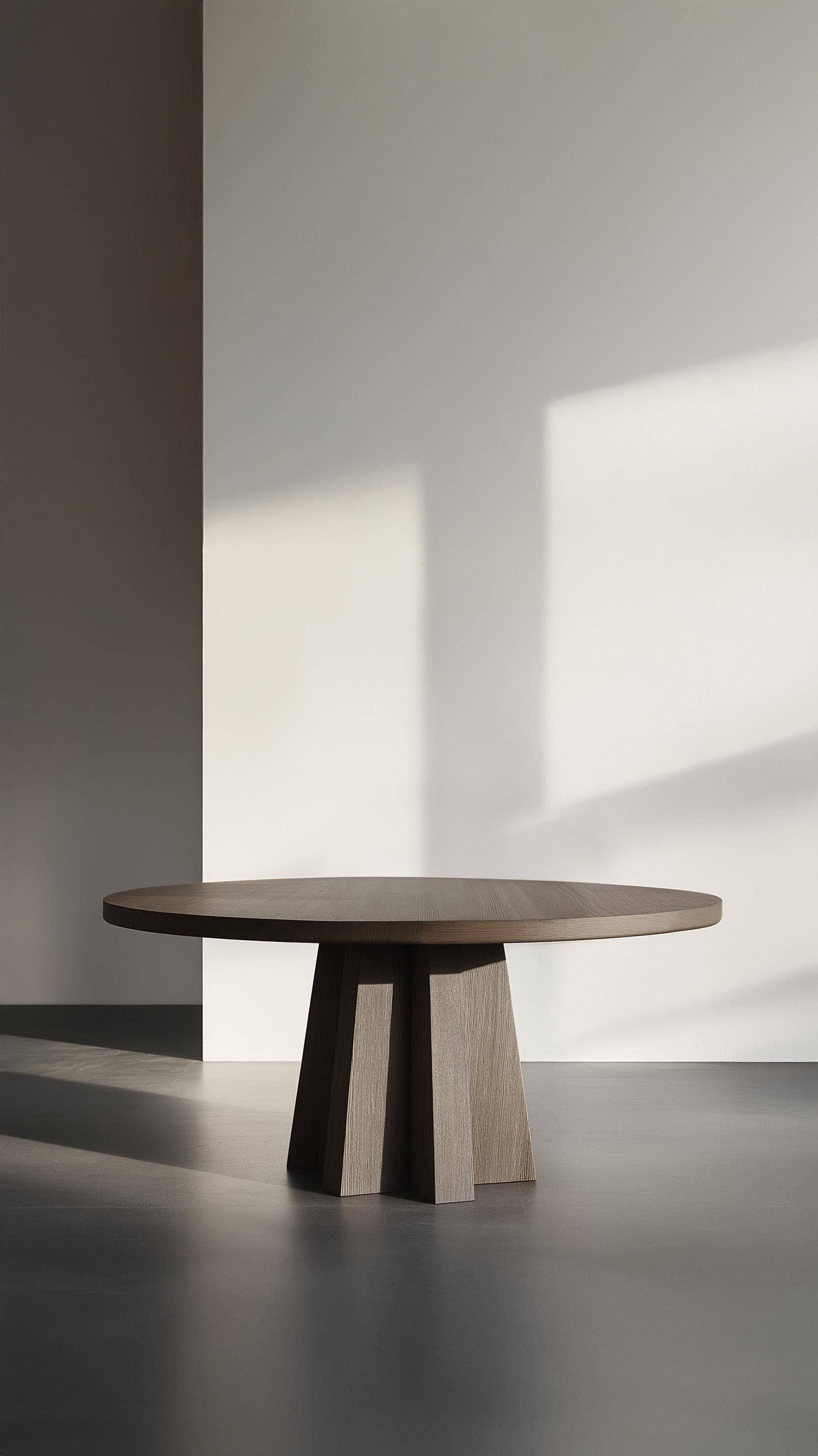Mexicain No39 Scarpa Round Dining Table - Cylindrical Sculptural Base by Joel Escalona en vente