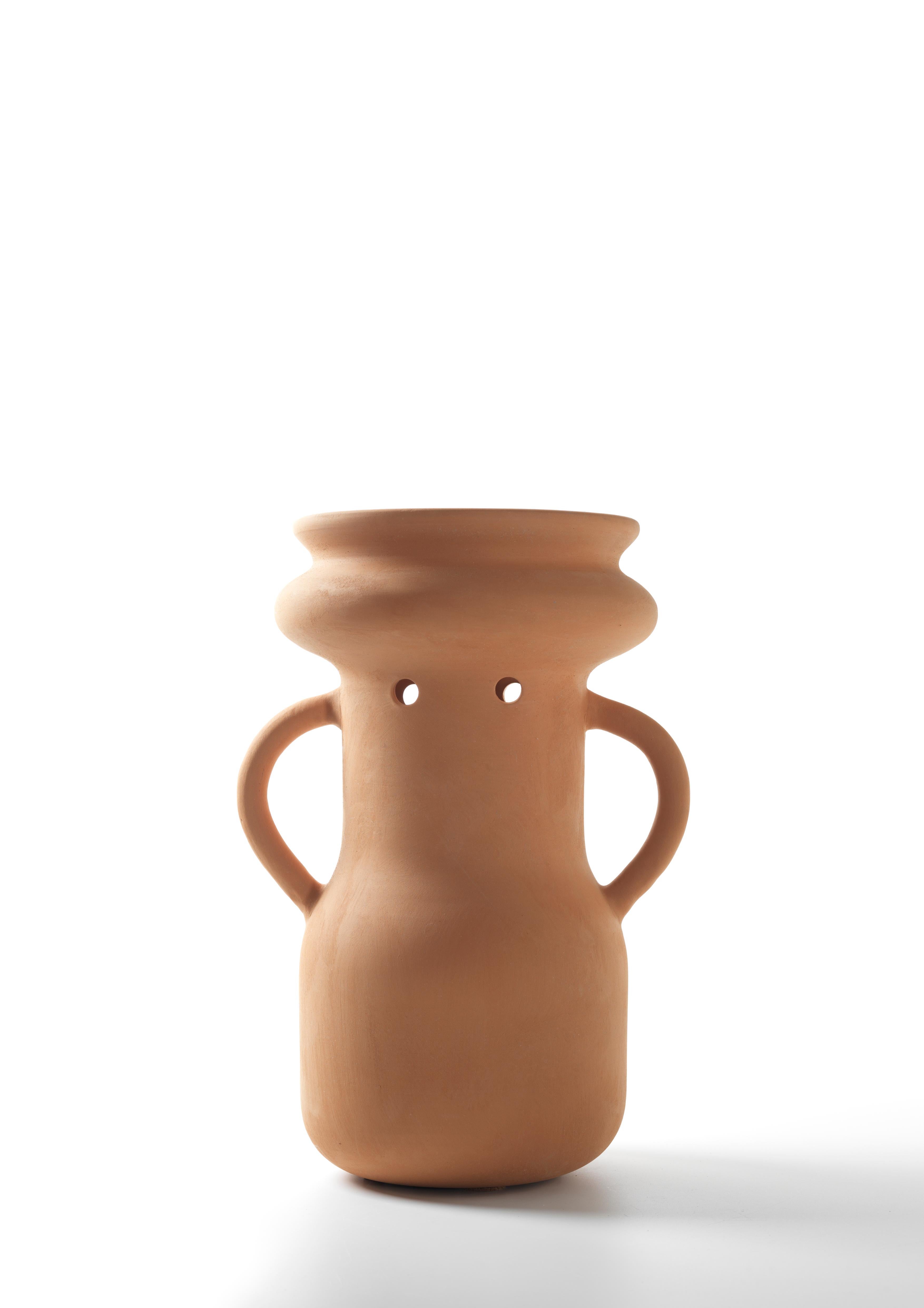 Ceramic Outdoor hand crafted contemporary terracotta vase by Jaime Hayon Spanish design For Sale