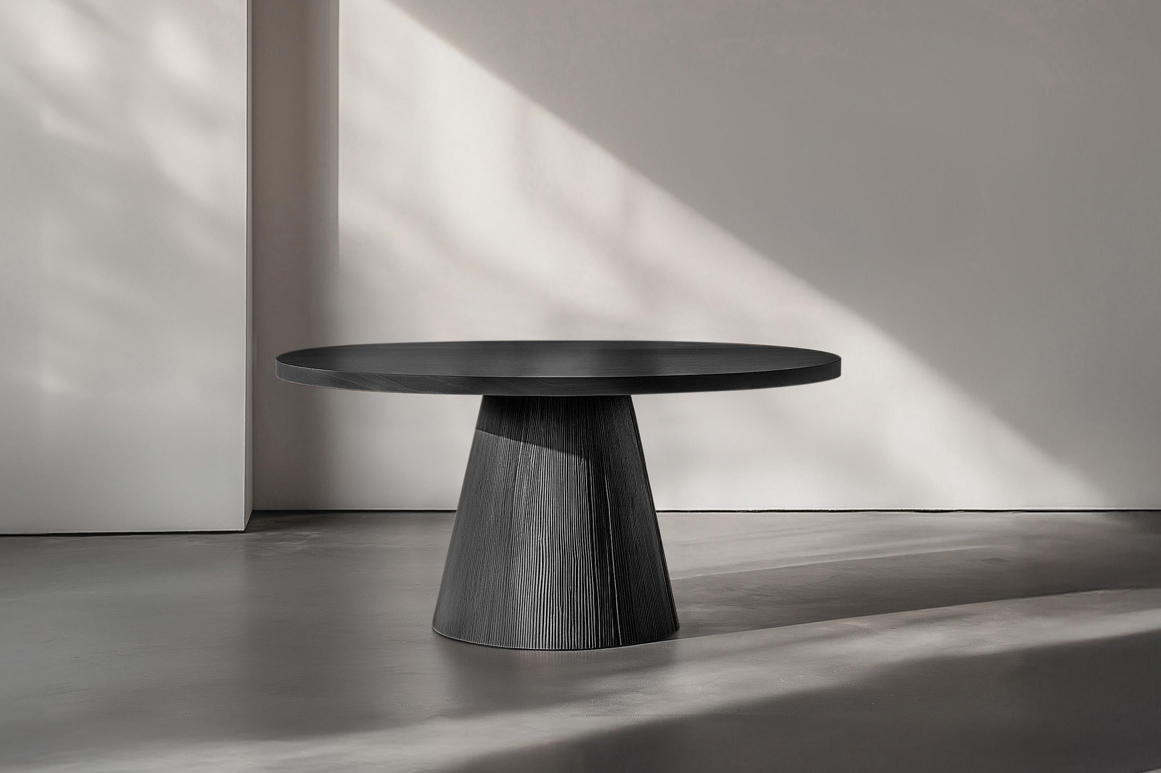 Modern No4 Scarpa Dining Table by NONO – Made-to-Order Round Top with Sculptural Base For Sale