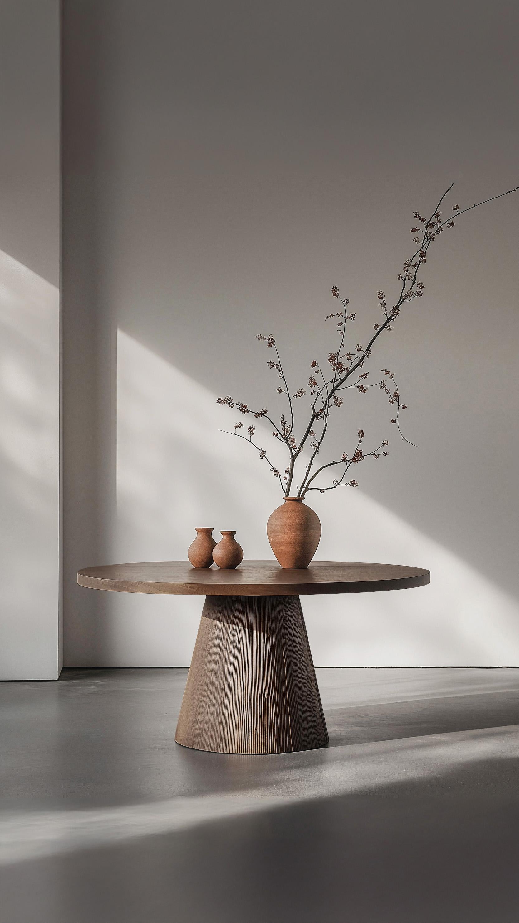 Mexican No4 Scarpa Dining Table by NONO – Made-to-Order Round Top with Sculptural Base For Sale