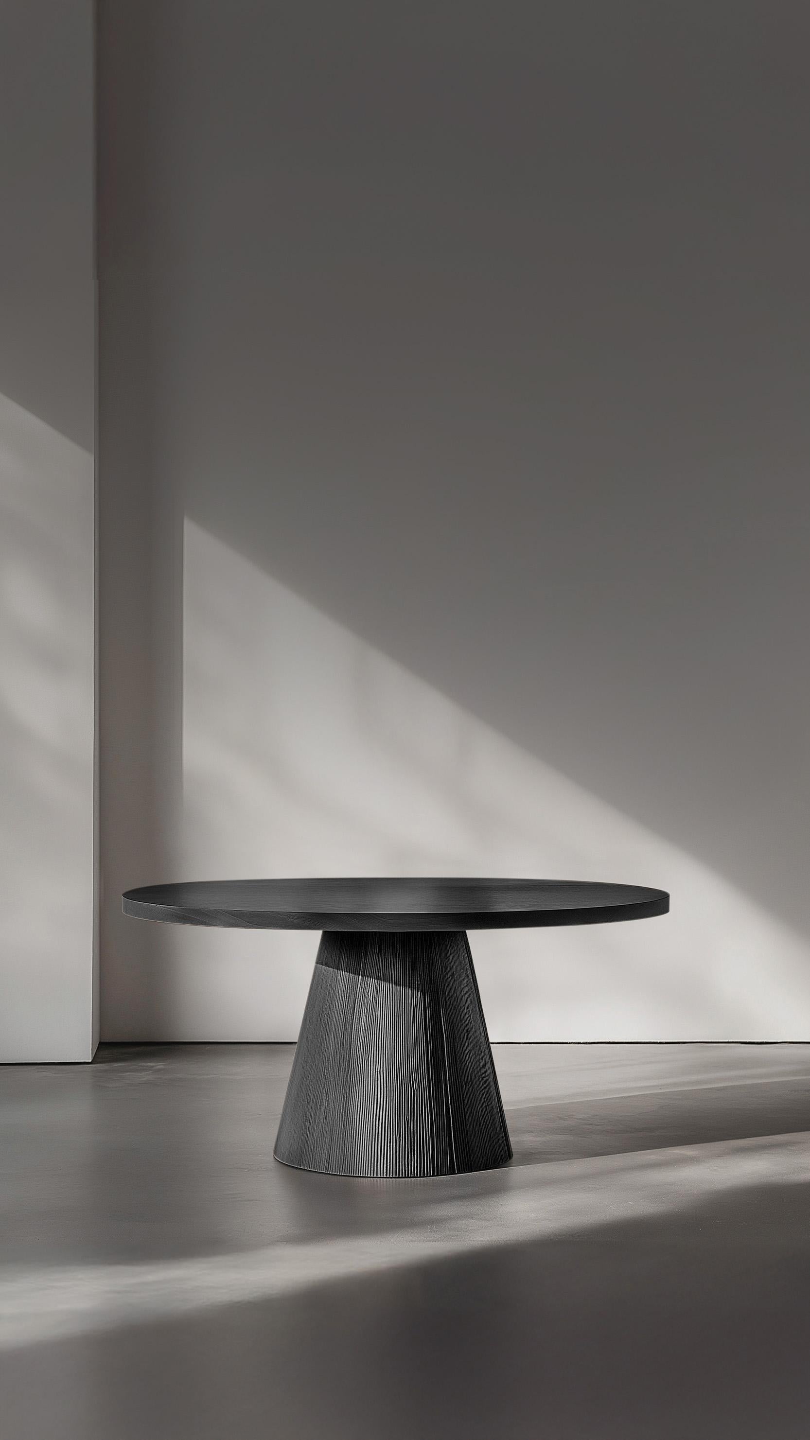 Hand-Crafted No4 Scarpa Dining Table by NONO – Made-to-Order Round Top with Sculptural Base For Sale