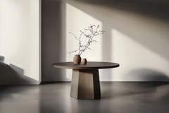 No41 Scarpa Dining Table – Custom Round Top and Solid Wooden Base Joel Escalona