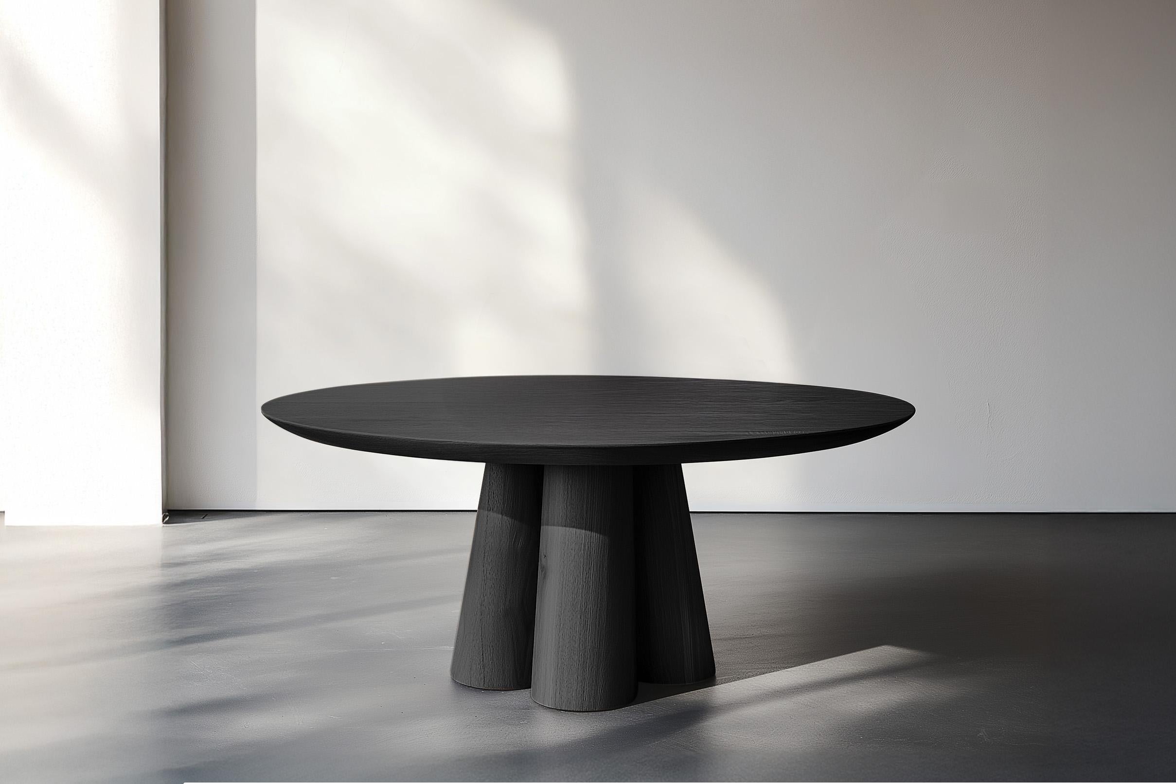 Modern No42 Scarpa Table by NONO – Made-to-Order Round Top with Cylindrical Base For Sale