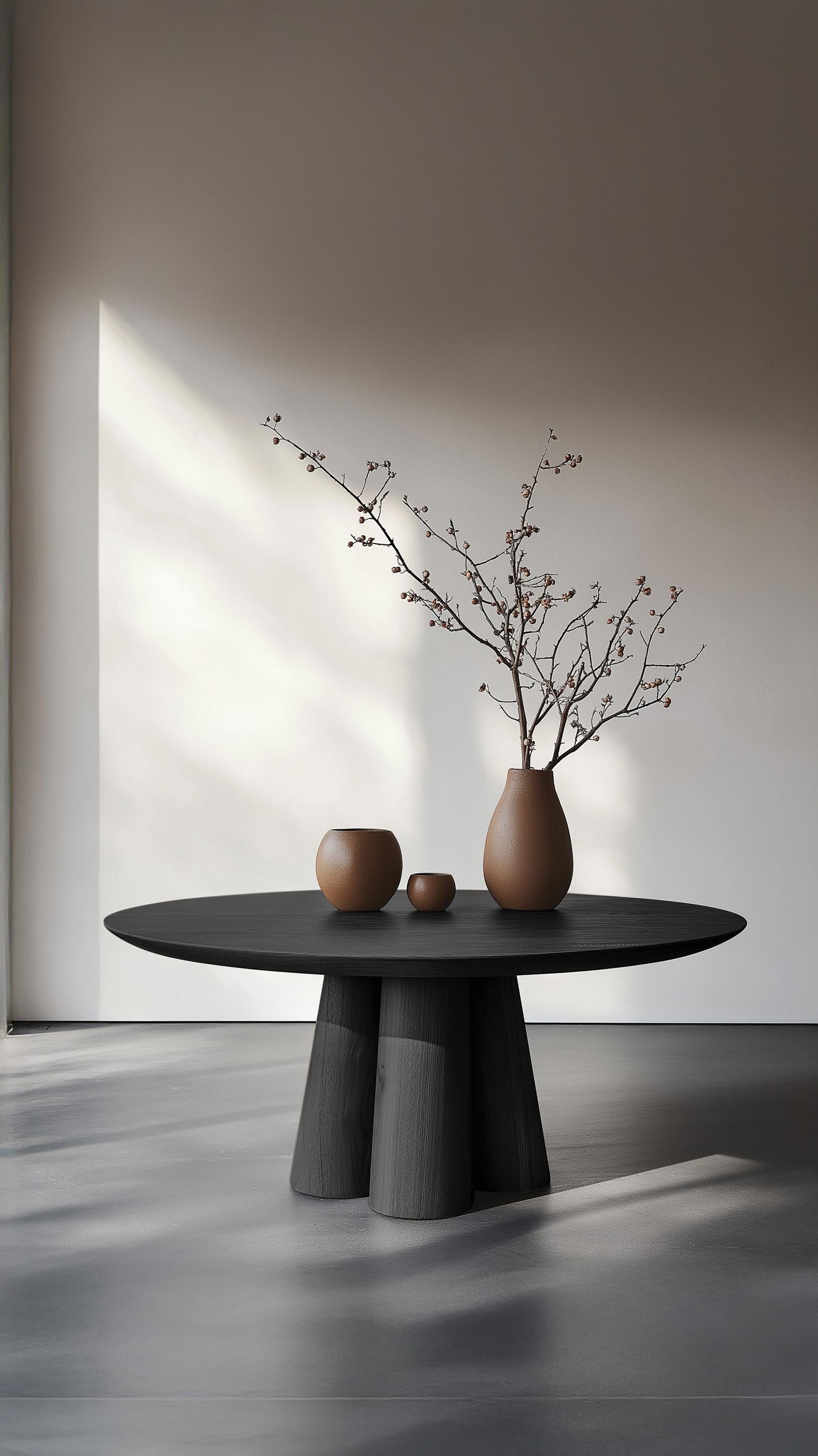 Hand-Crafted No42 Scarpa Table by NONO – Made-to-Order Round Top with Cylindrical Base For Sale