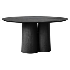 No43 Scarpa Dining Table – Round Solid Wood Top with Sculptural Form by Joel Esc